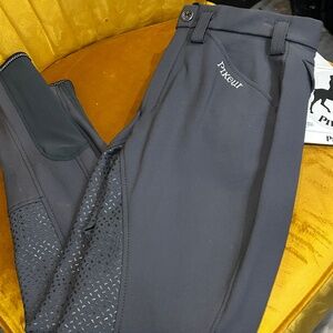 Pikeur Rossini Mens Riding Breeches, Gray, Size 40 EU ( 24 waist, SHORT)